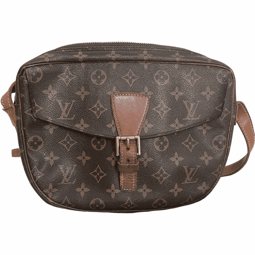 Louis Vuitton Jeune Fille MM Brown Canvas Leather Fair condition - Front View