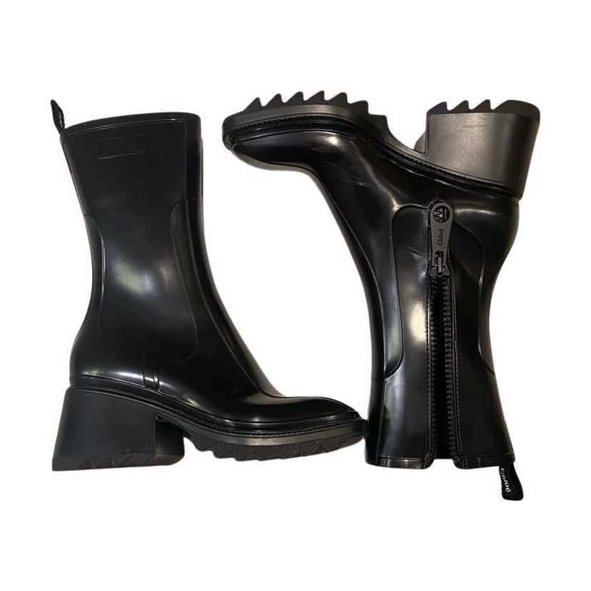 Chloé Betty Rain Boots Black Very good condition - Front View