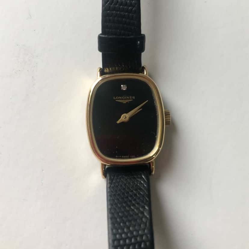Longines Vintage Watch Black Good condition - Back View