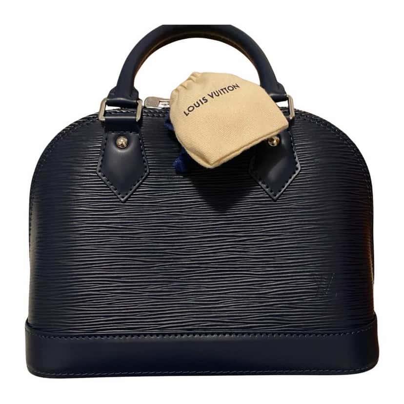 Louis Vuitton Alma BB Navy Leather Metal Very good condition - Front View