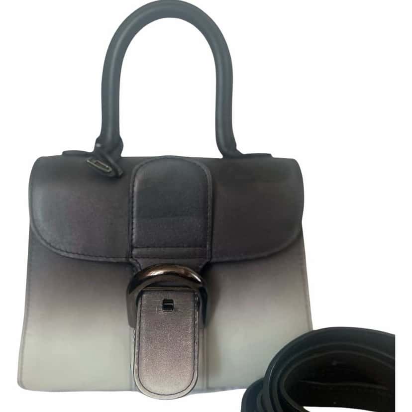 Delvaux Limited Ed. Mini Nuance Black Leather Palladium Good condition - Front View