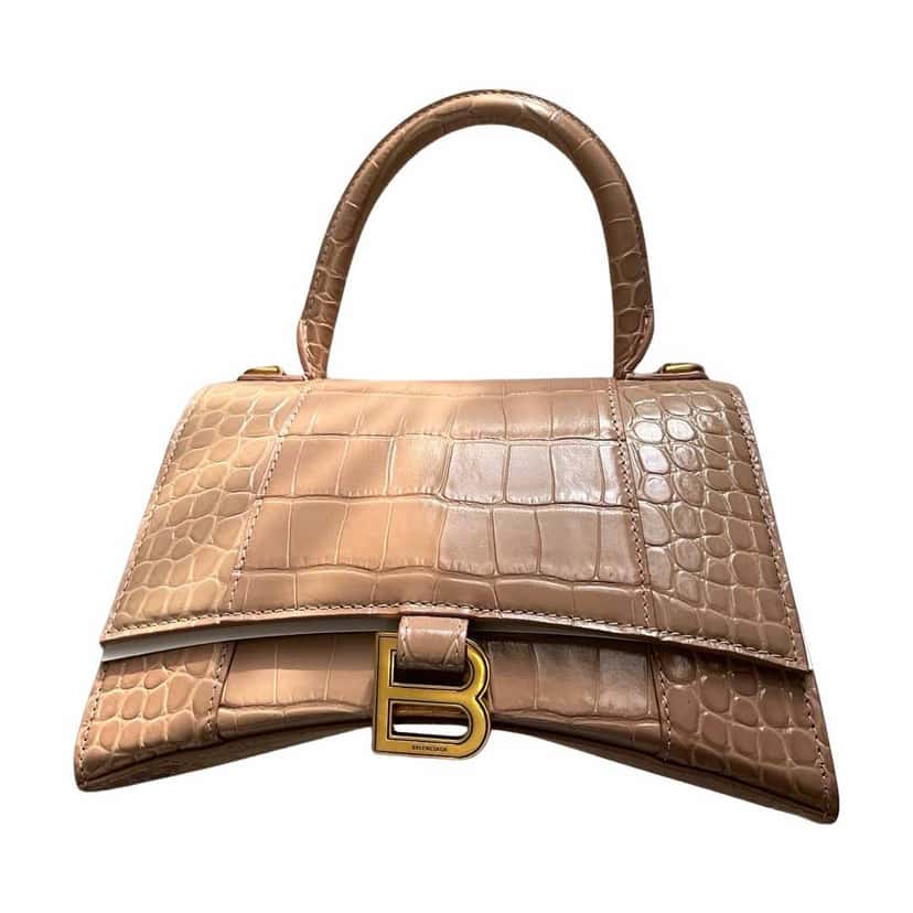 Balenciaga Hourglass Beige Leather Gold Never worn, with tag - Front View