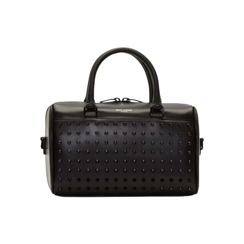 Saint Laurent Small Duffle Bag Black Leather Metal Very good condition - Front View