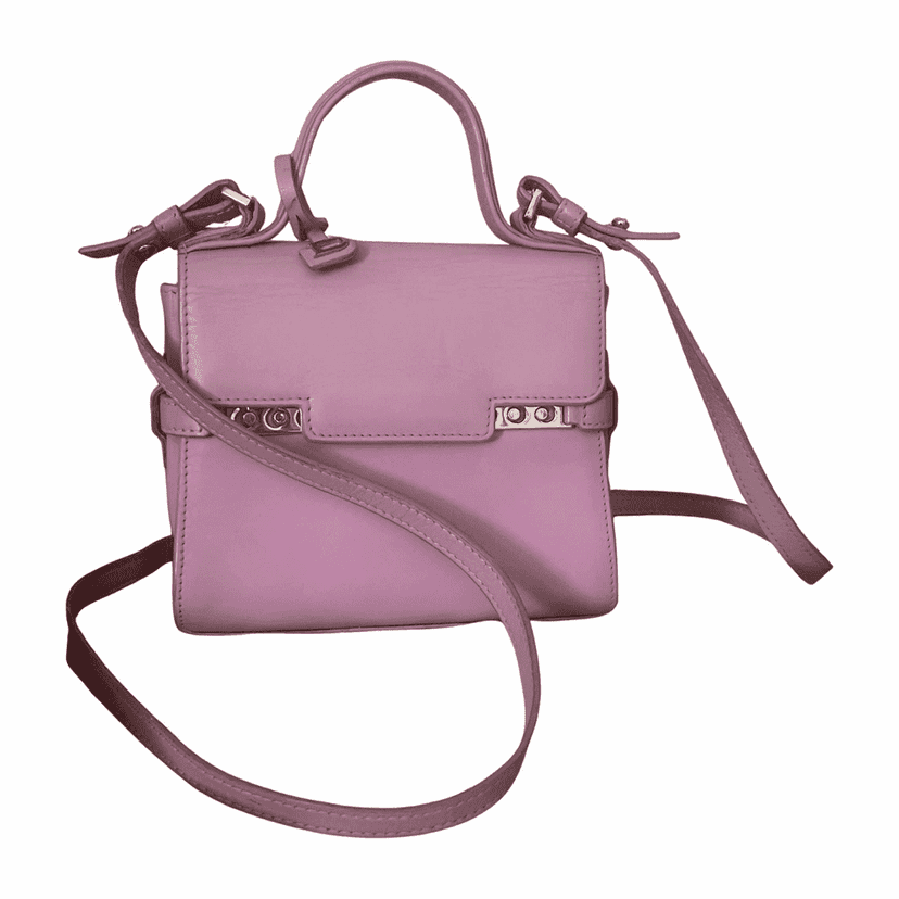 Delvaux Tempete Mini Pink Leather Gold Good condition - Front View