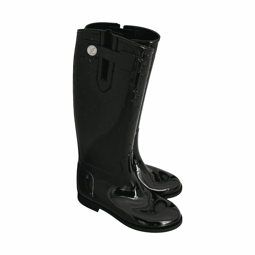 Louis Vuitton Drops Boots Black Never worn - Front View