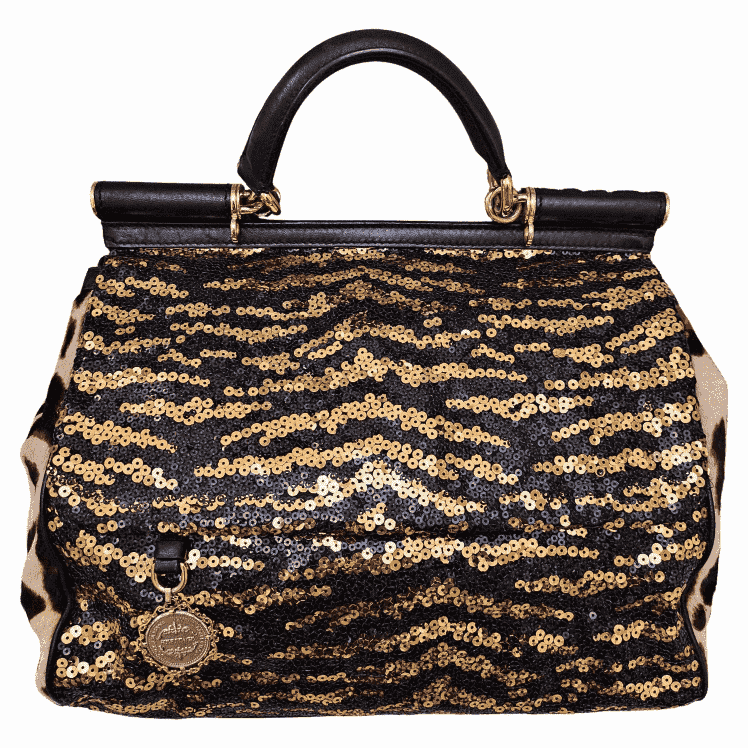 Dolce & Gabbana Sequin Miss Sicily Black Good condition - Front View