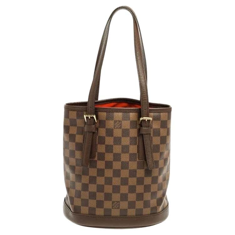 Louis Vuitton Marais Bucket Brown Canvas Leather Very good condition - Front View