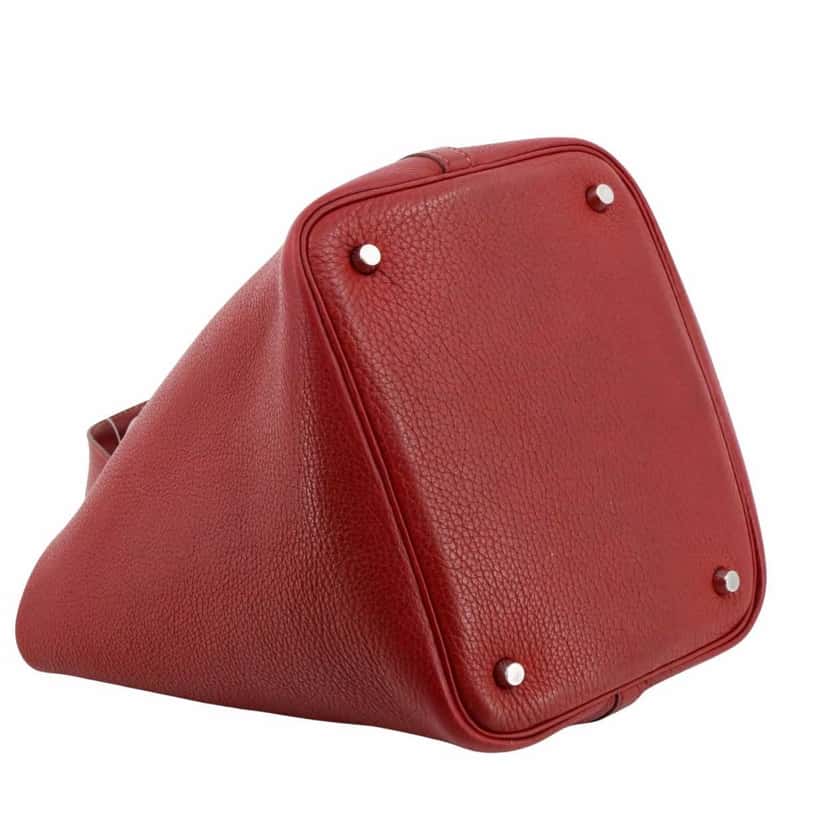 Hermès Picotin Red Leather Silver Good condition - Model View