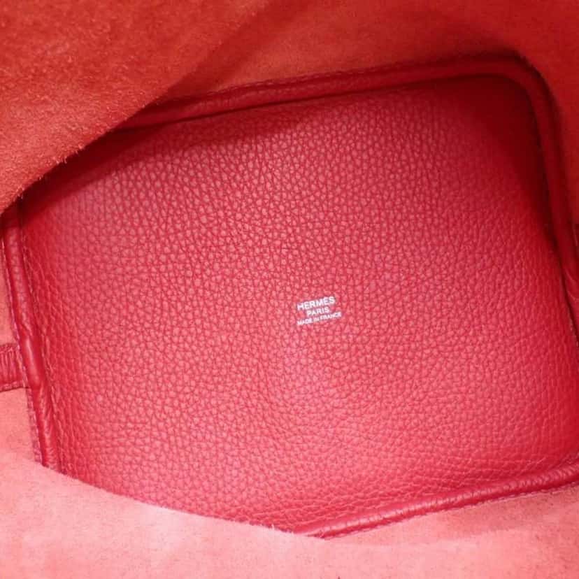 Hermès Picotin Red Leather Silver Very good condition - Inside View