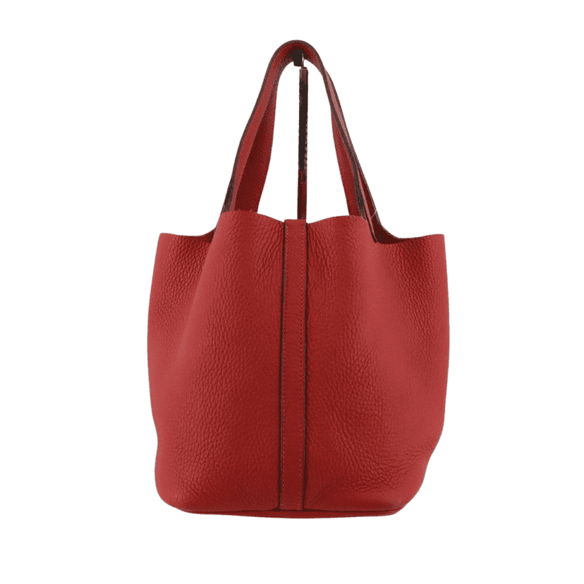 Hermès Picotin Red Leather Silver Very good condition - Back View