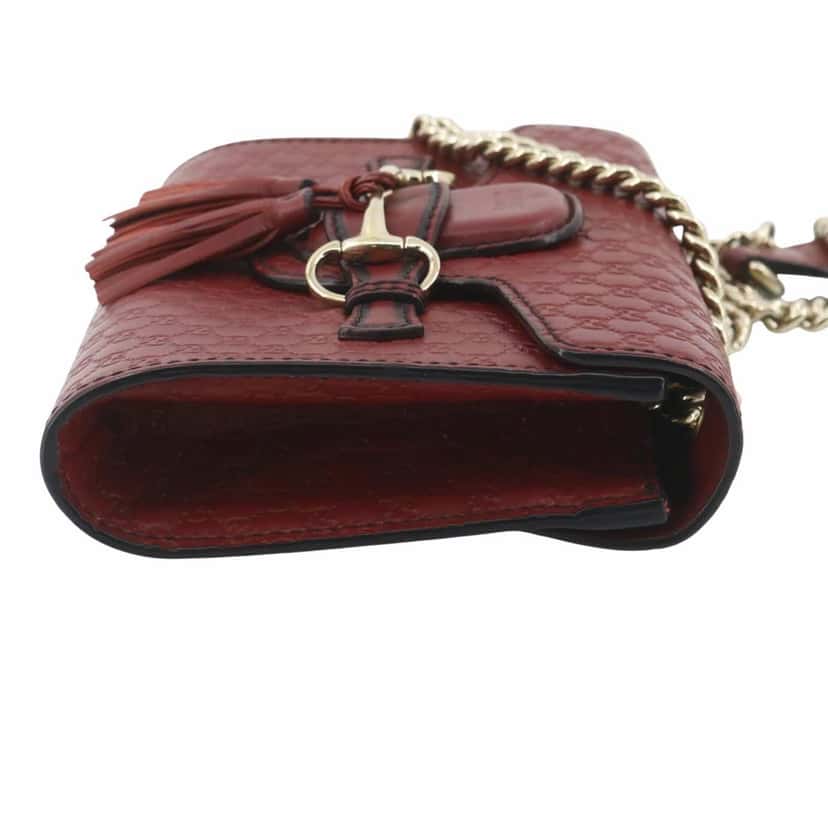 Gucci Mini Emily Red Leather Gold Very good condition - Model View