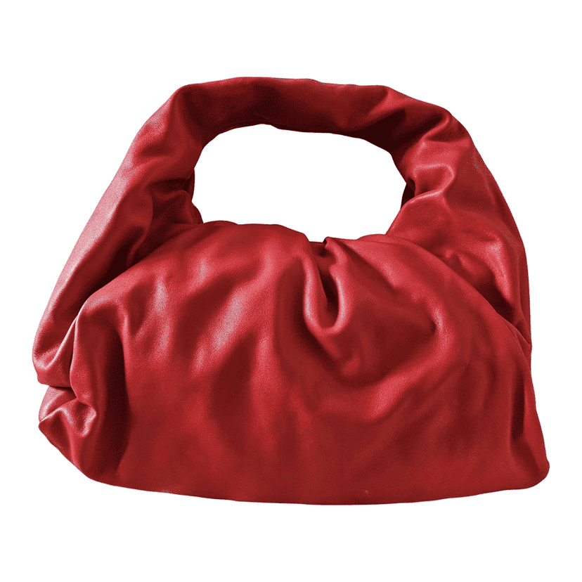 Bottega Veneta Shoulder Pouch Red Leather Good condition - Front View