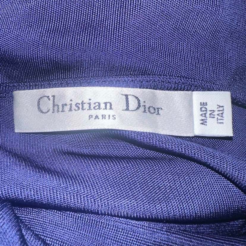 Christian Dior CD Dress Navy Viscose Good condition - Model View