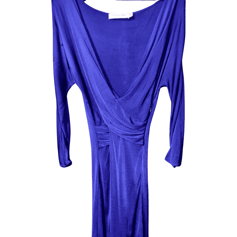 Christian Dior CD Dress Navy Viscose Good condition - Front View