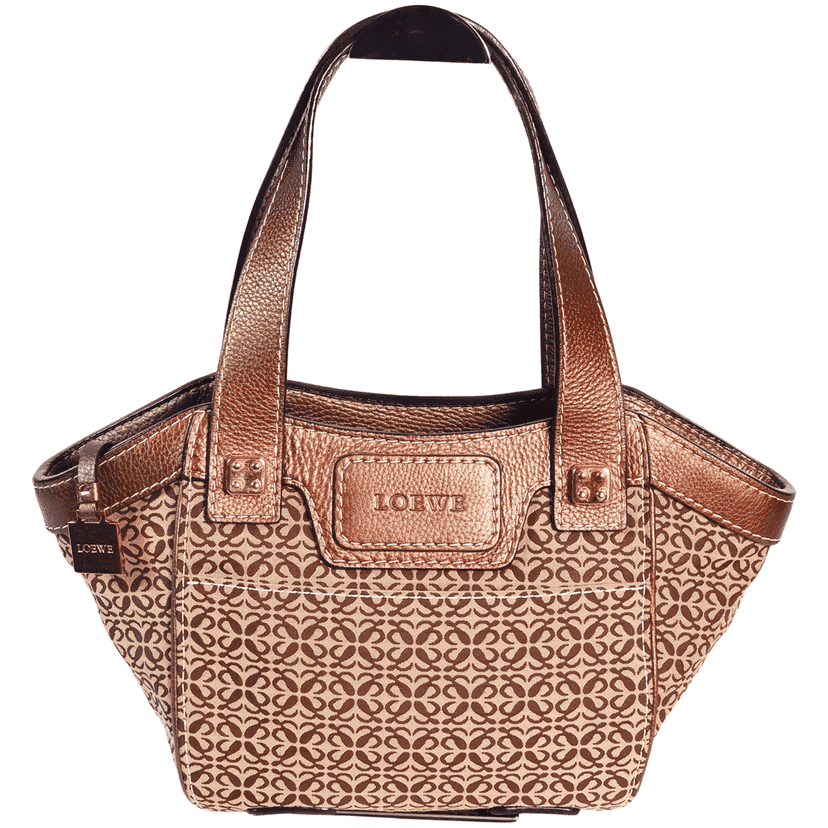 Loewe Anagram Tote Brown Canvas Leather Very good condition - Front View