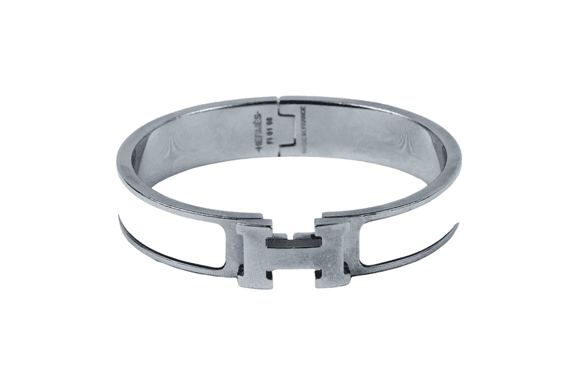 Hermès Clic Clac White Very good condition - Front View