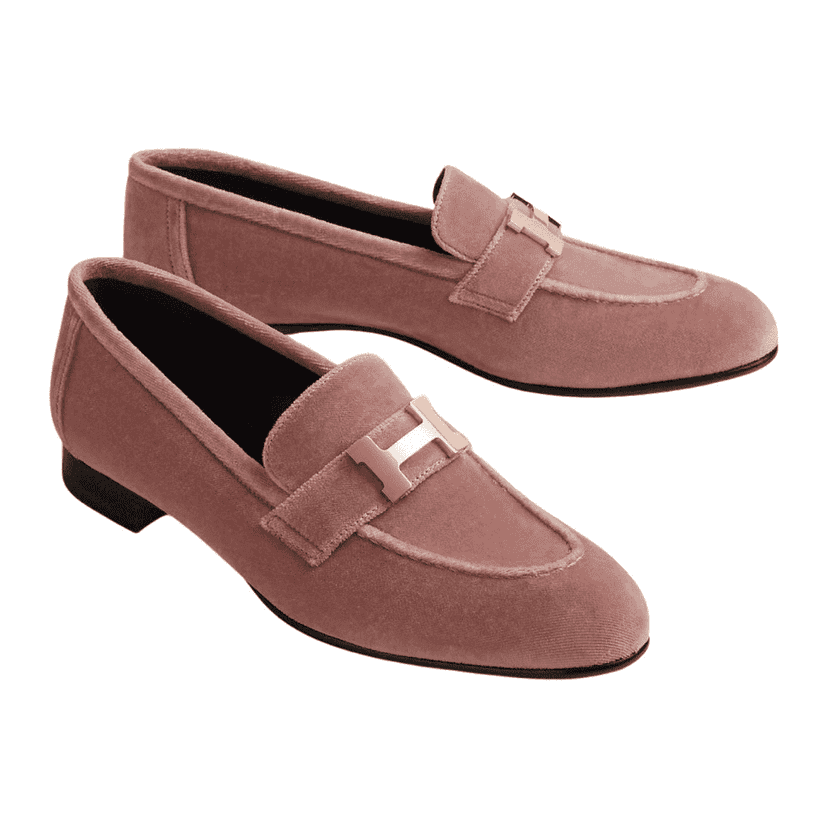 Hermès Paris Pink Velvet Never worn - Front View