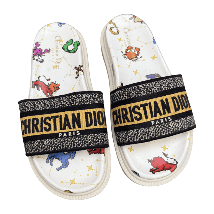 Dior Zodiac Slipers MultiColor Cotton Very good condition - Front View