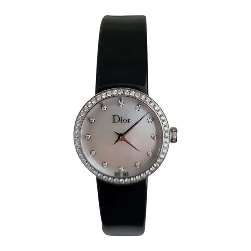 Dior D de Dior Black Leather Good condition - Front View