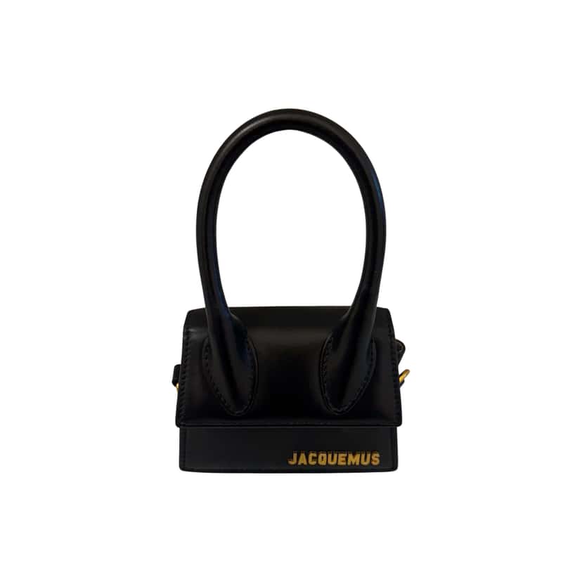 Jacquemus Le Chiquito Black Leather Gold Very good condition - Front View