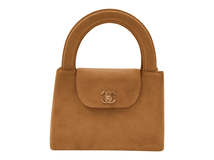 Chanel Kelly Brown Suede Good condition - Front View