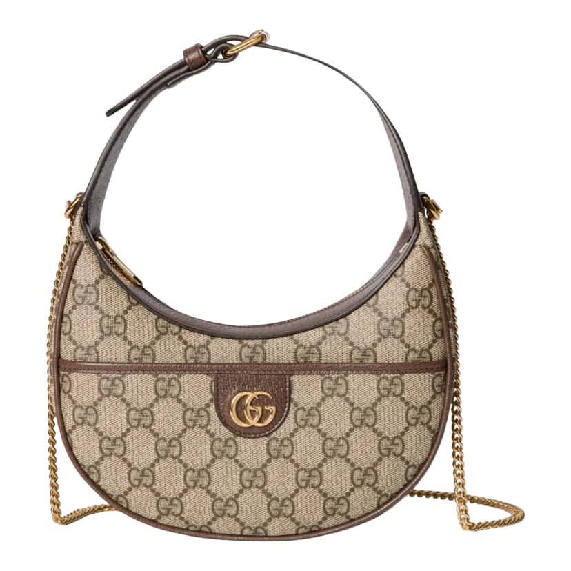 Gucci Ophidia Bag Grey Canvas Leather Never worn, with tag - Front View