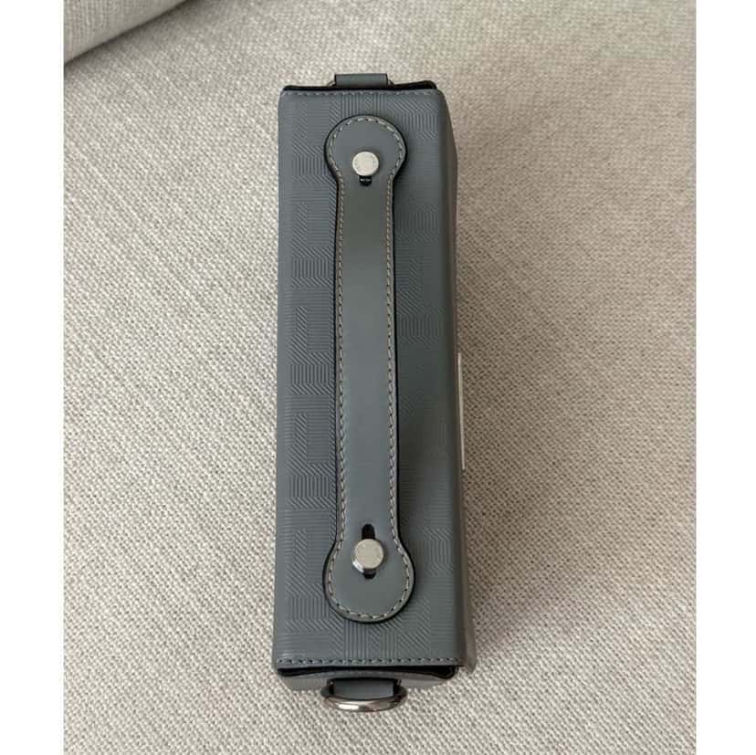 Fendi Baguette Trunk Grey Leather Metal Very good condition - Back View