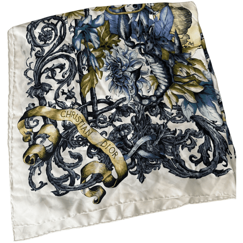 Dior Silk Scarf MultiColor Lace Very good condition - Front View