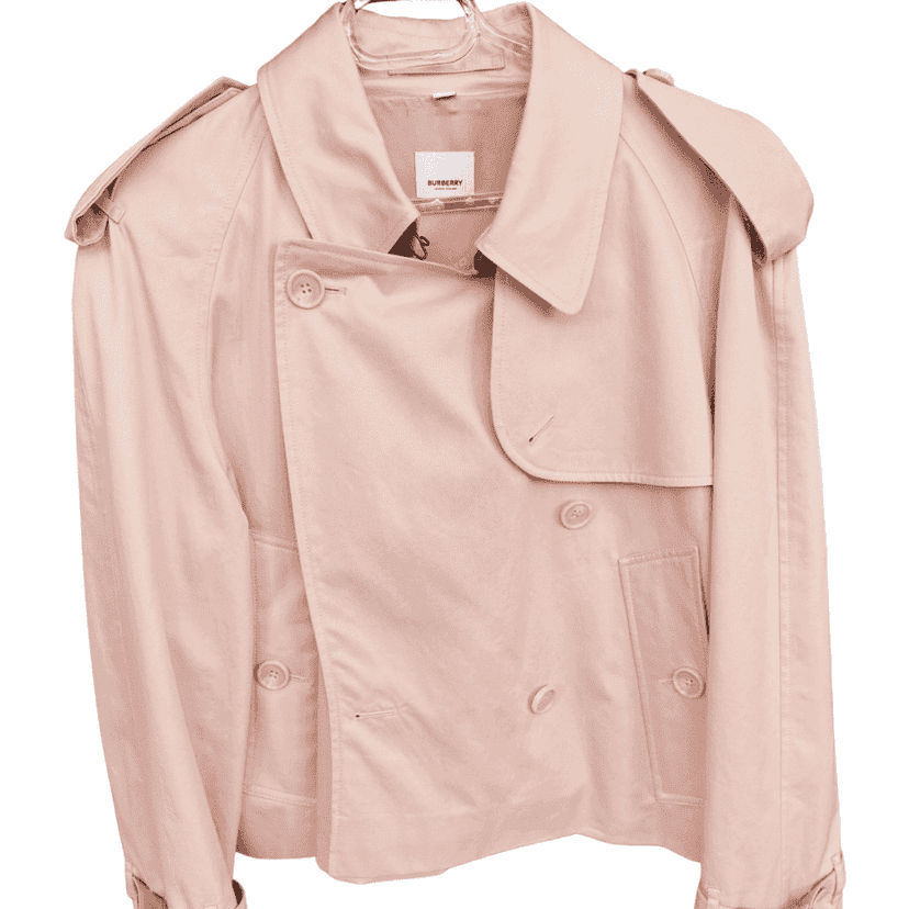 Burberry Coat Pink Cotton Never worn - Front View