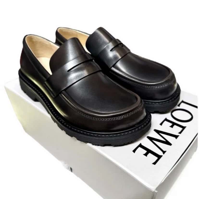 Loewe Loewe Loafers Black Leather Never worn, with tag - Box View