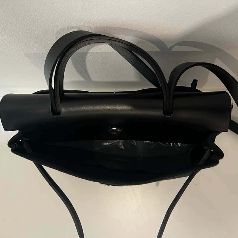 Hermès Herbag Black Leather Palladium Never worn - Inside View