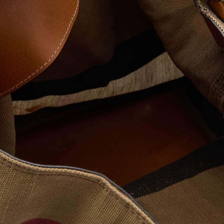 Burberry Ashby Hobo Brown Canvas Leather Good condition - Model View
