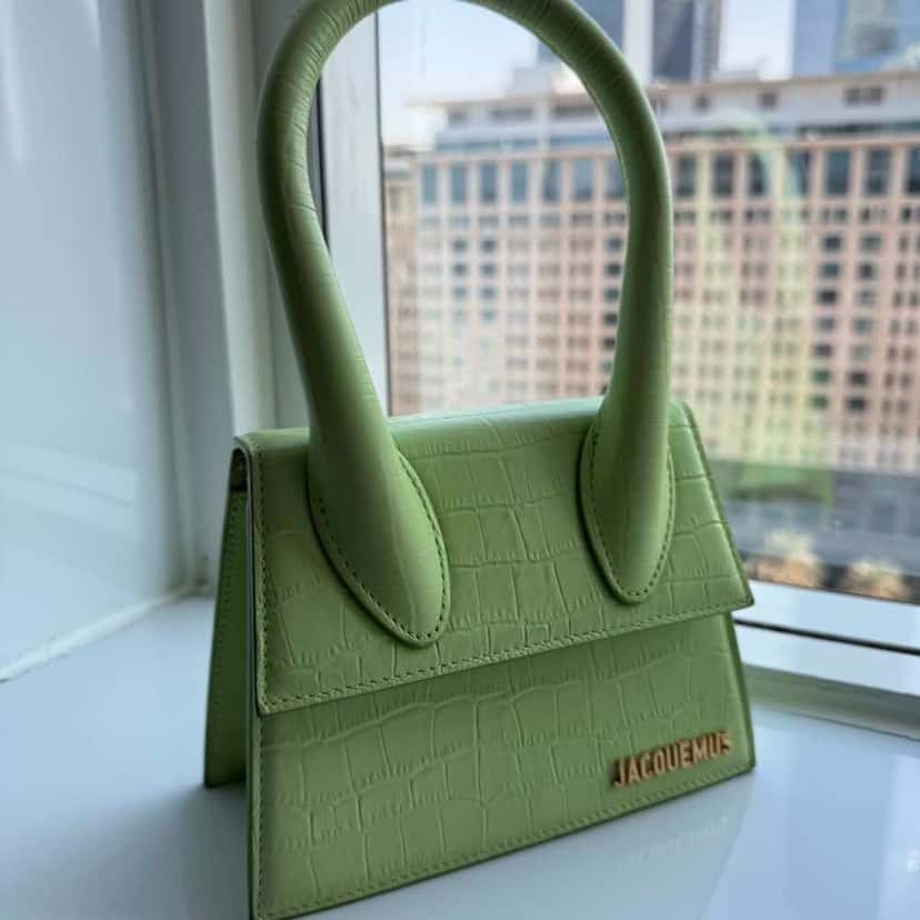 Jacquemus Le Chiquito Green Leather Very good condition - Back View