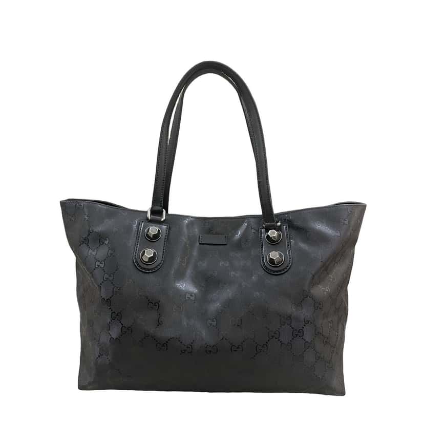 Gucci GG Coated Tote Bag Black Good condition - Front View