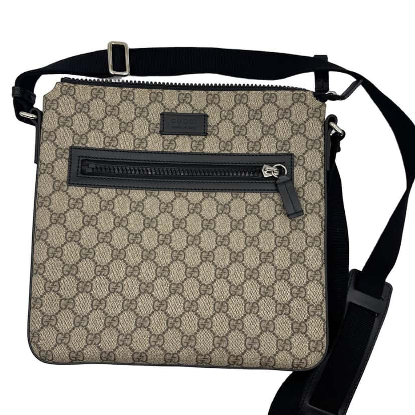 Gucci GG supreme monogram black Camel Leather Very good condition - Front View