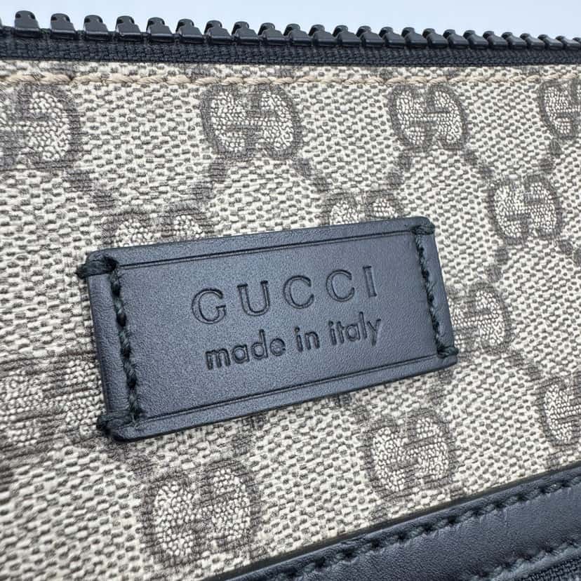 Gucci GG supreme monogram black Camel Leather Very good condition - Box View