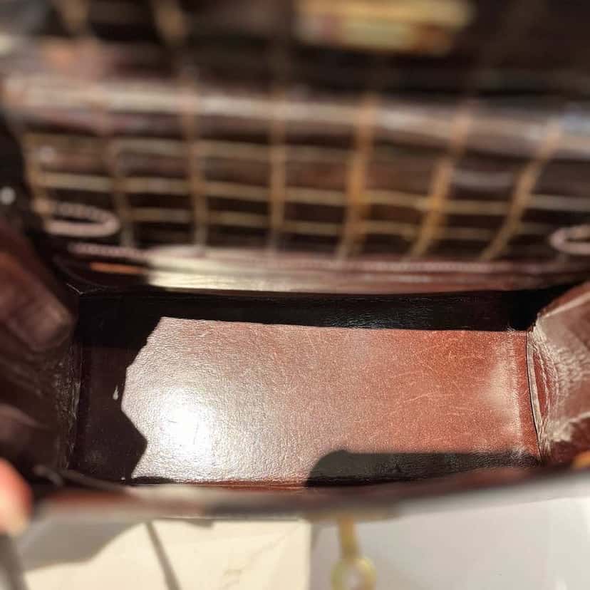 Hermès Vintage Kelly 35 - Crocodile Brown Leather Gold Very good condition - Model View