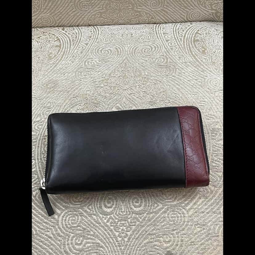 Gucci Micro Guccissima GG Wallet Black Leather Good condition - Back View