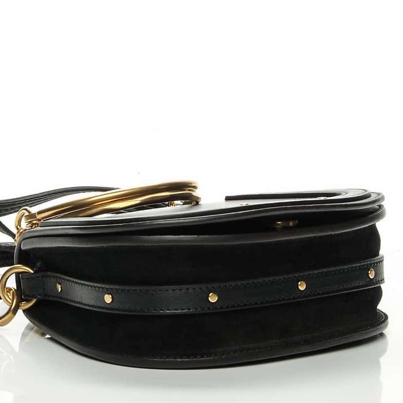 Chloé Nile shoulder bag Black Leather Gold Very good condition - Inside View