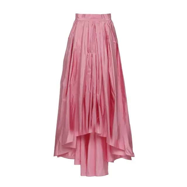 Max Mara Assymetrical Skirt Pink Silk Never worn, with tag - Front View