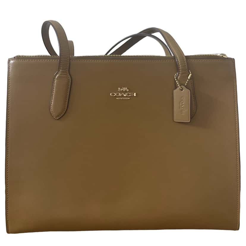 Coach NINA CARRYALL LIGHT SADDLE Brown Leather Very good condition - Front View