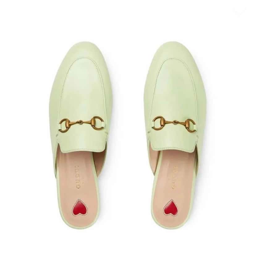 Gucci Princetown leather mules Green Leather Never worn, with tag - Inside View