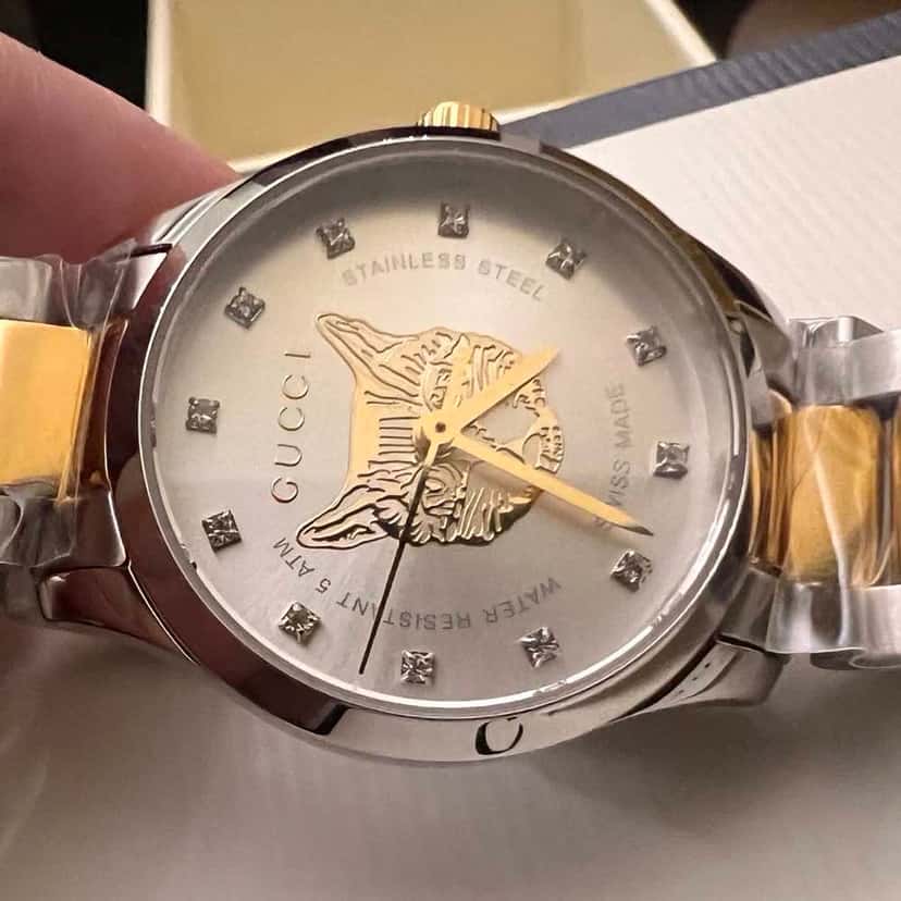 Gucci Tiger G-Timeless Gold Never worn, with tag - Back View
