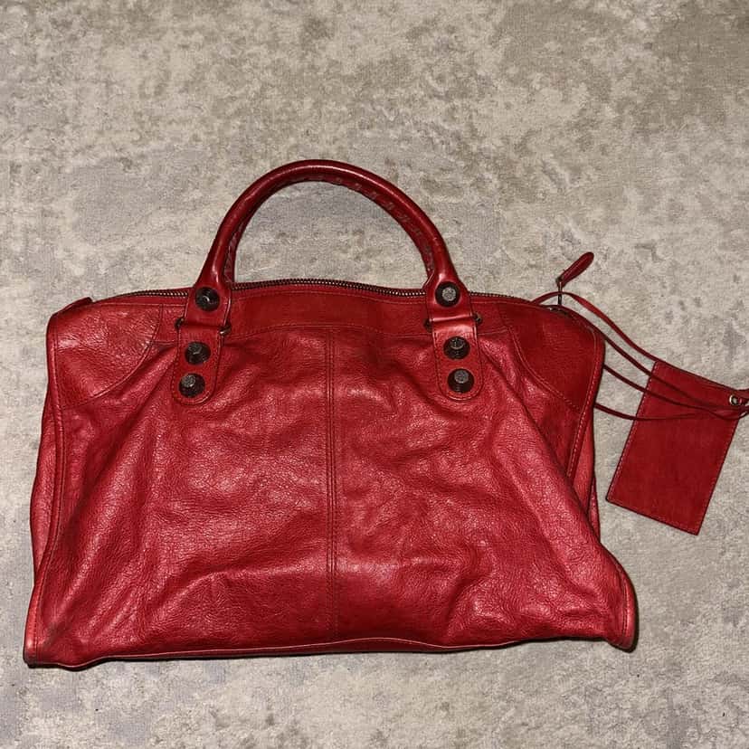 Balenciaga City Red Leather Very good condition - Back View