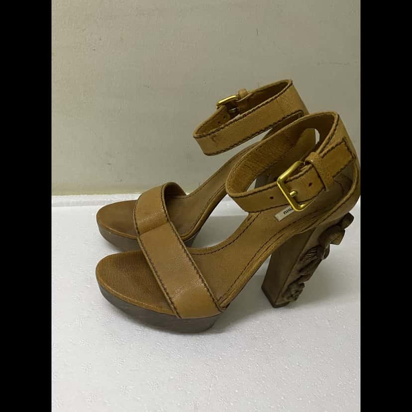 Miu Miu Vintage flora Carved Wooden Other Leather Very good condition - Inside View