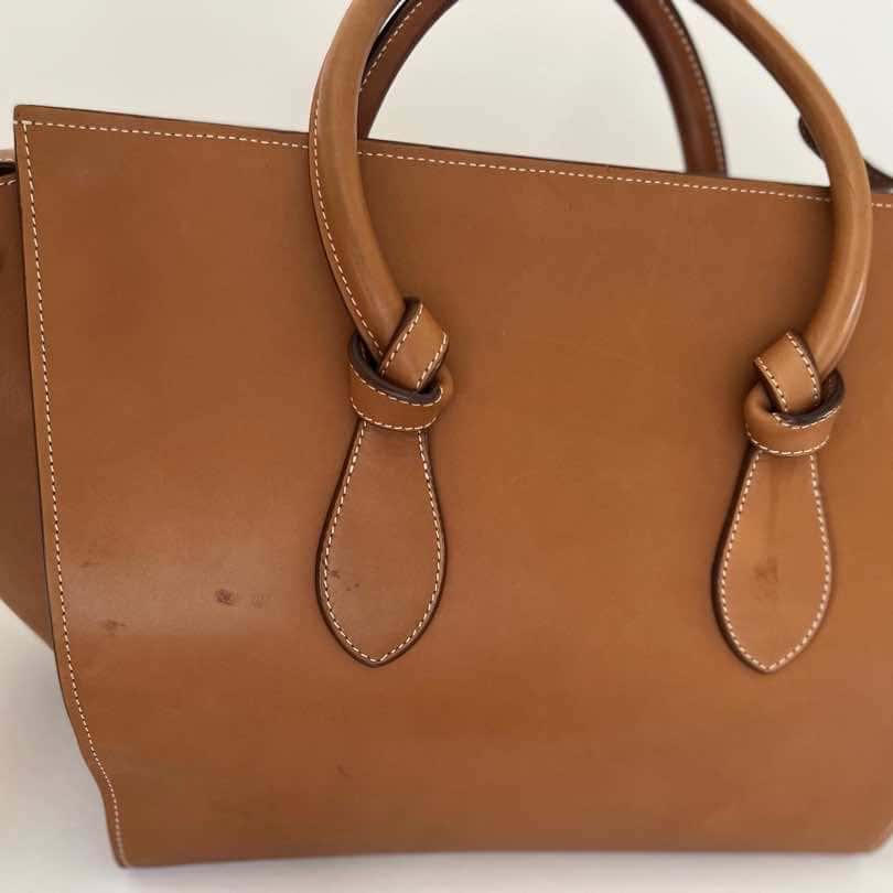 Celine Tie Knot Bag Brown Leather Gold Good condition - Back View