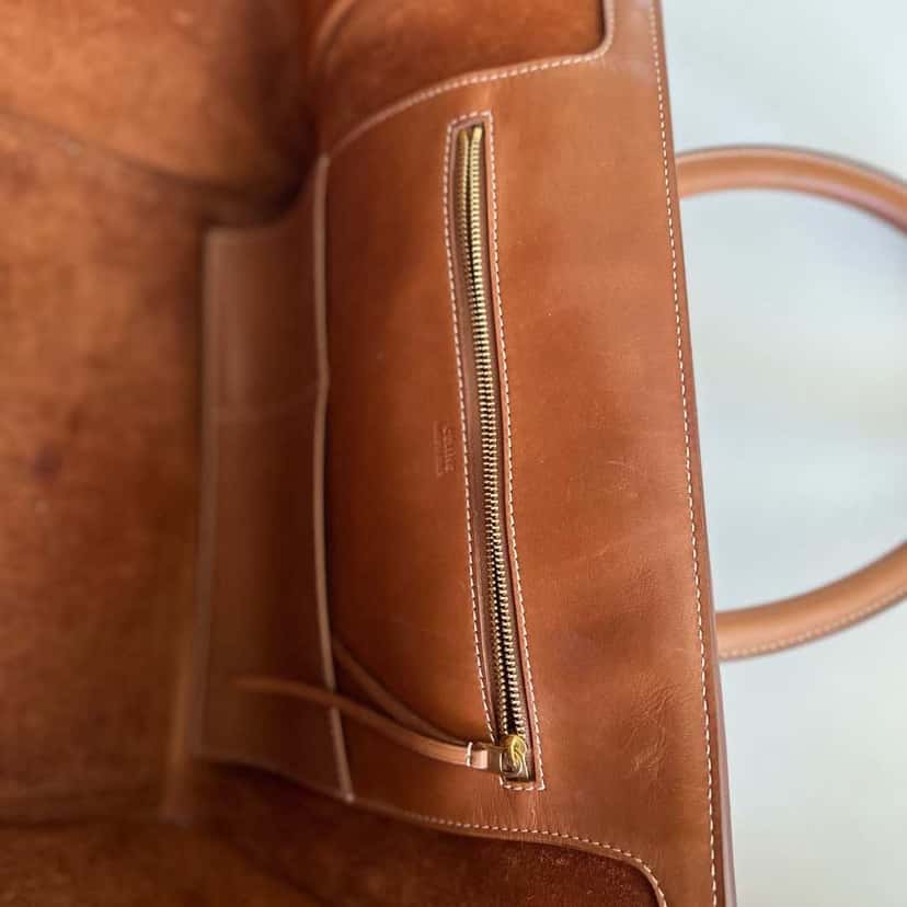 Celine Tie Knot Bag Brown Leather Gold Good condition - Inside View