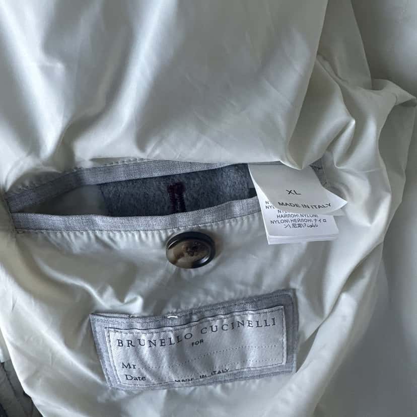 Brunello Cucinelli Grey Padded Wool Puffer Grey Wool Very good condition - Model View