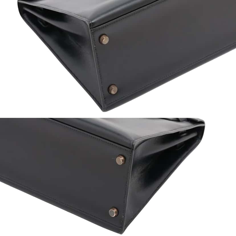 Hermès Kelly 32 Sellier Black Black Leather Good condition - Inside View