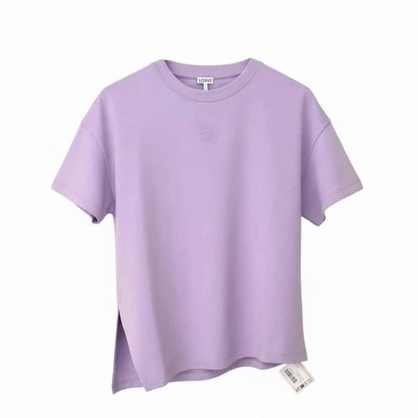 Loewe Loewe Anagram T-shirt Purple Cotton Never worn, with tag - Front View